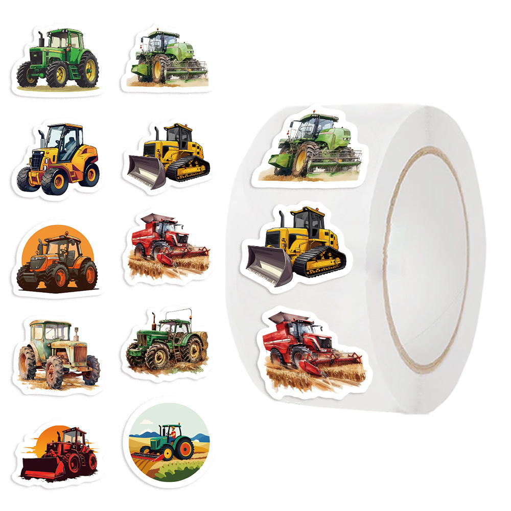 Agriculture Farming For Kids - 500Pcs 농장 트랙터 스티커 롤 10