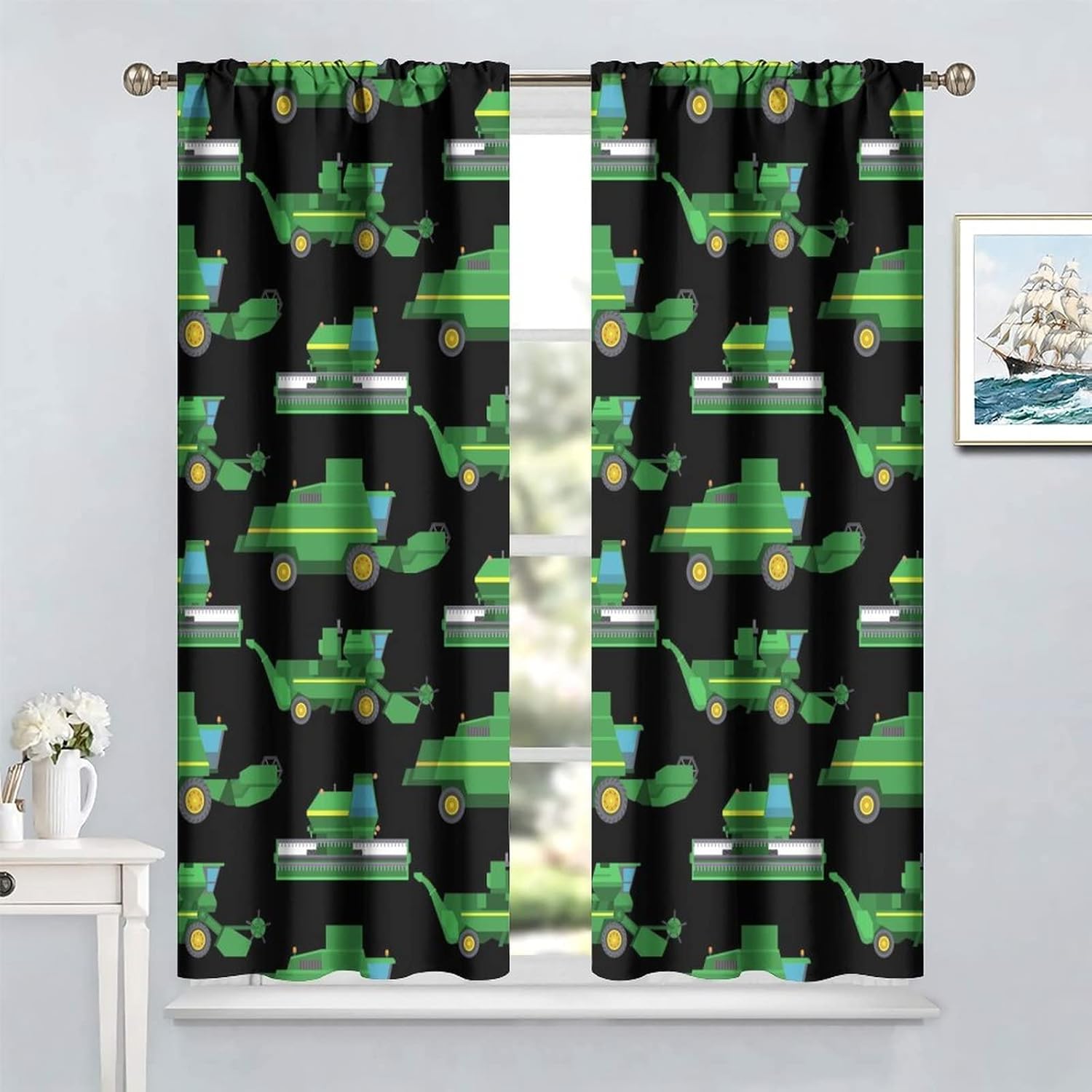 Agriculture Farming For Kids - 어린이 농업 기계 창문 커튼, 농기구