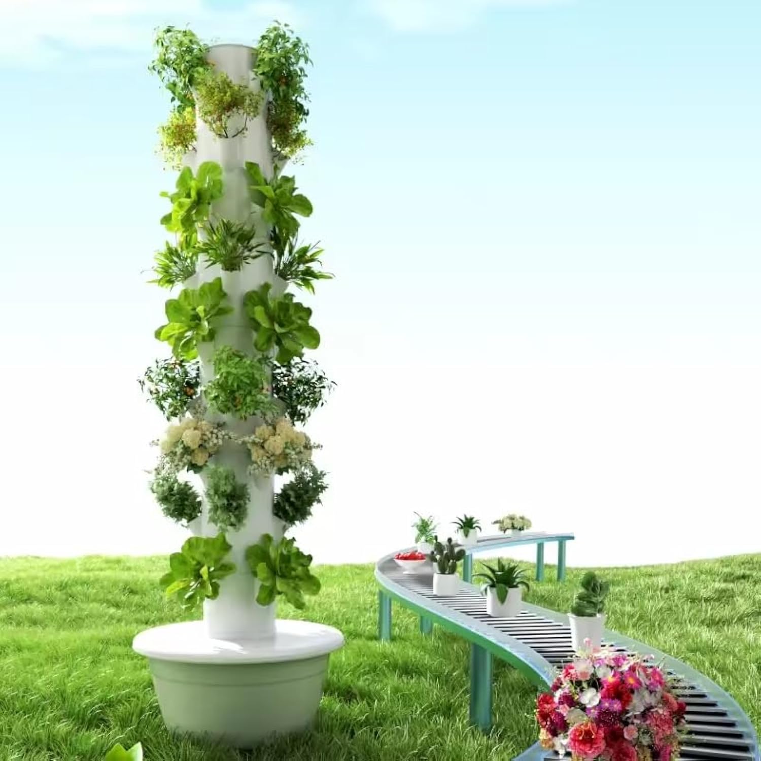 Agriculture Vertical Farming - 수직 수경 재배 타워 에어로포닉 타워