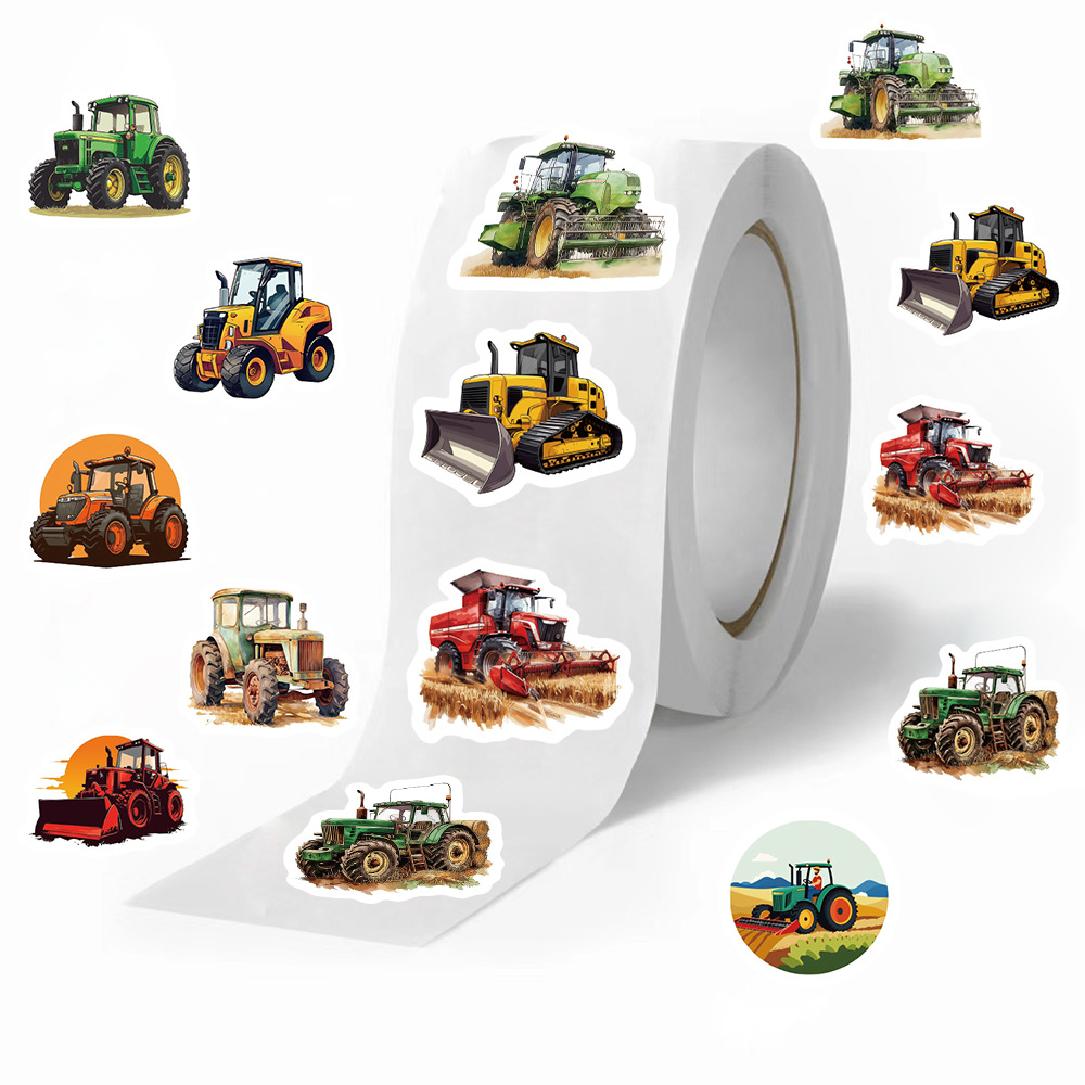 500Pcs 농장 트랙터 스티커 롤 10 디자인 빈티지 - Agriculture Farming For Kids 리뷰 및 가격