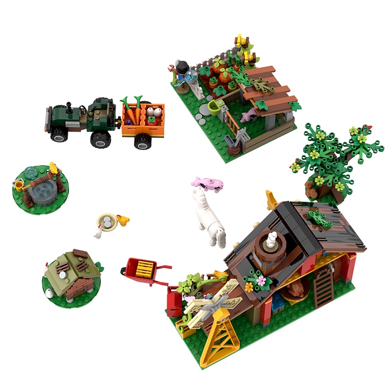 창의적인 풍차 농가 빌딩 블록 모델(농업용 자동차, 동 - Agriculture Farm House 리뷰 및 가격