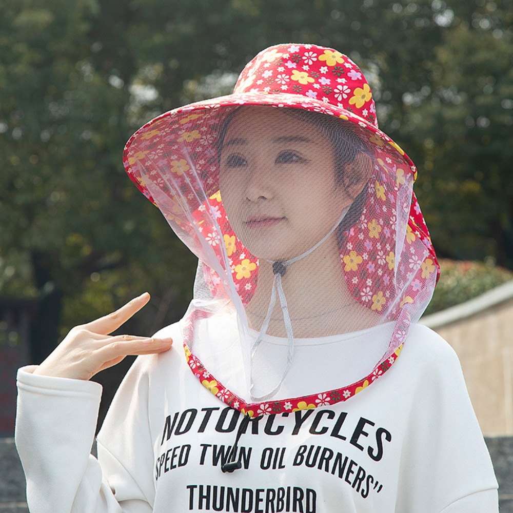 인쇄된 꿀벌 모기 방지 모자, 햇빛 차단 안면 마스크, - Agriculture Farming Hats 리뷰 및 가격
