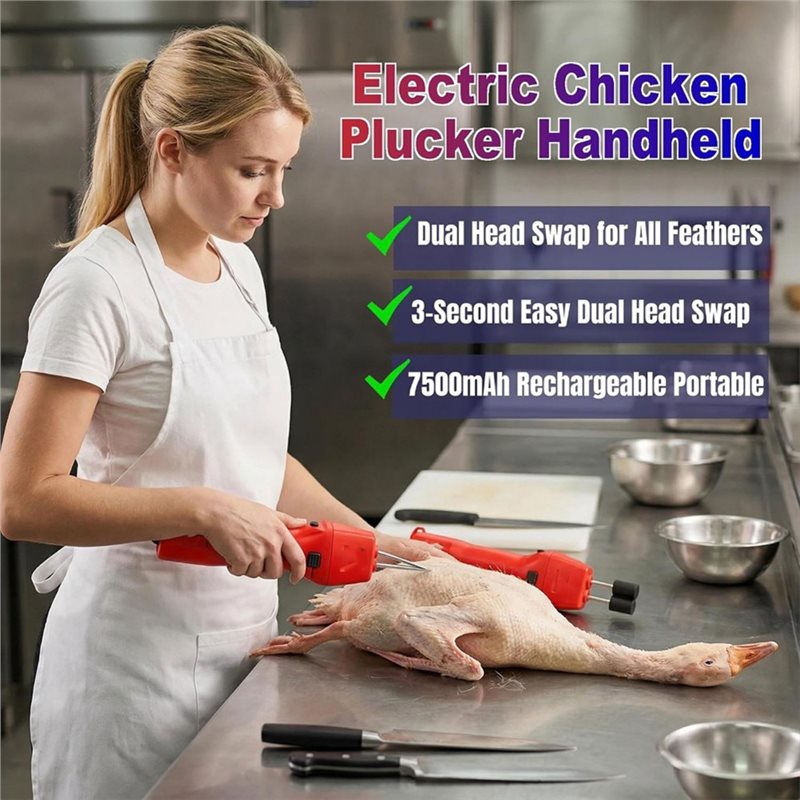ABKO-무선 충전식 전기 가금류 털 제거기 듀얼 헤드 - Chicken Plucker Machine 리뷰 및 가격