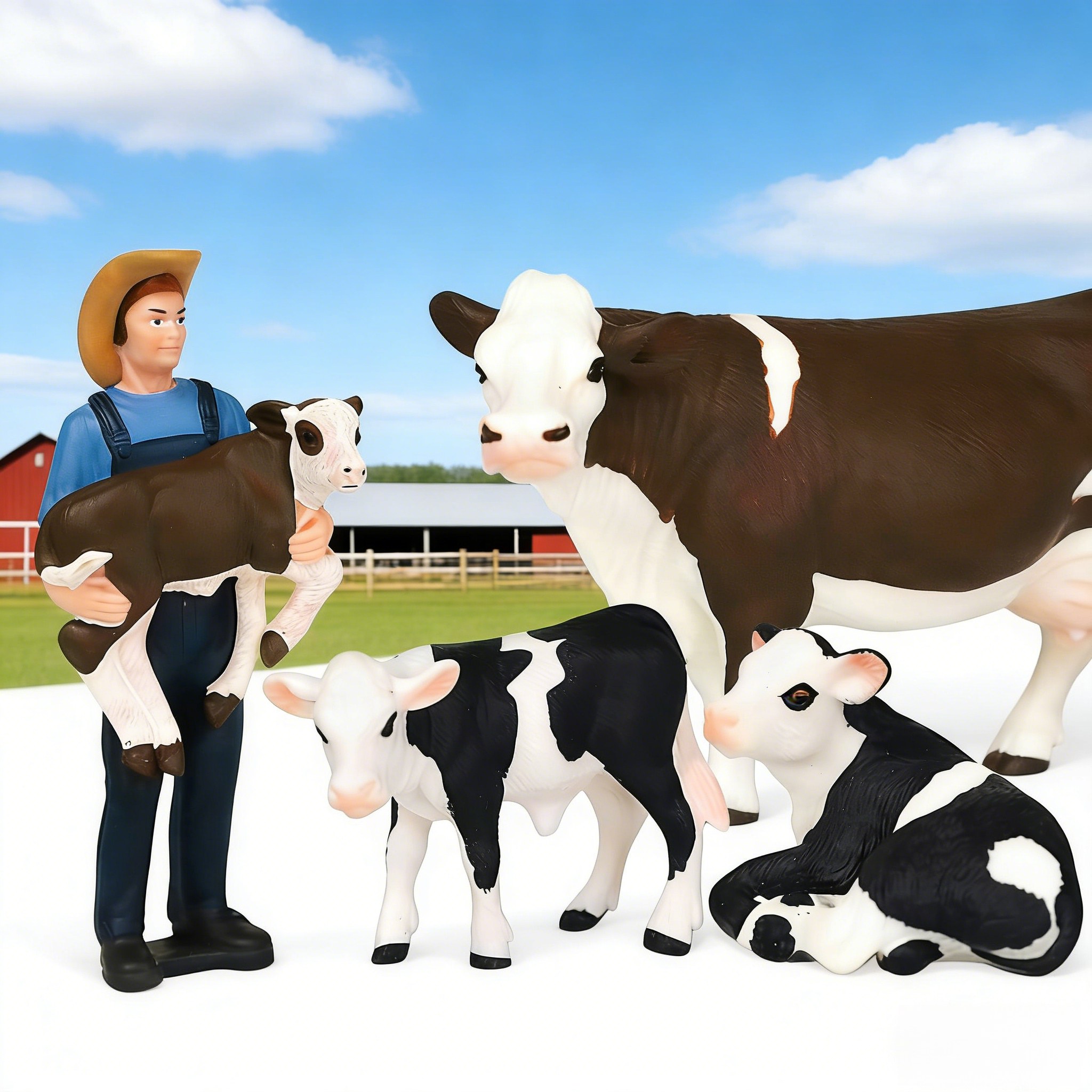 농장 농부와 소 모델 4개 세트 농업 테마 수집품 어린 - Agriculture Farming For Kids 리뷰 및 가격