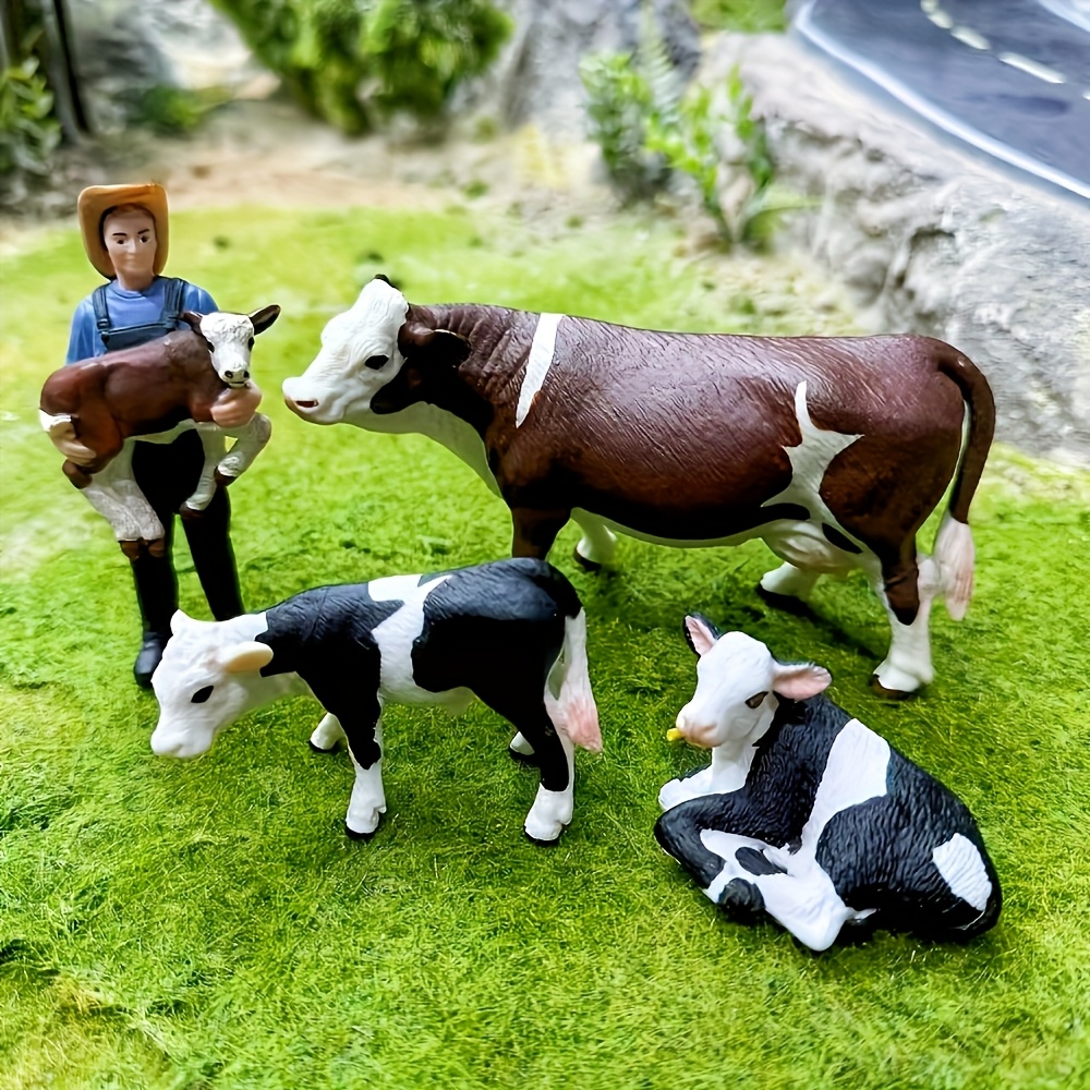 농장 농부와 소 모델 4개 세트 농업 테마 수집품 어린 - Agriculture Farming For Kids 리뷰 및 가격